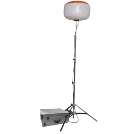 Sirocco 2-S 12 x 10 W LED Version Standard (ballon sur perche télescopique) Existe aussi en version Pro-Pack (mallette complète : ballon, perche, batterie et chargeur)
