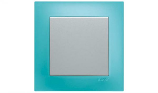 Plaque Hager Kallysta POP – Bleu Lagon, WKN511, Vendue à L'unité (sans Emballage Individuel)