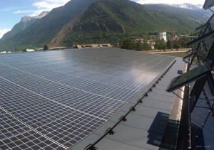  Gymnase de Visp équipé en modules solaires Kyocera