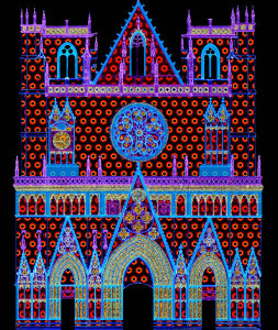 © DR Color or Not, par Yves Moreaux, cathédrale Saint-Jean. Son travail consiste  à créer des images nocturnes, pérennes ou événementielles, en accordant la lumière aux espaces, à l’architecture, à la matière et à la perception.