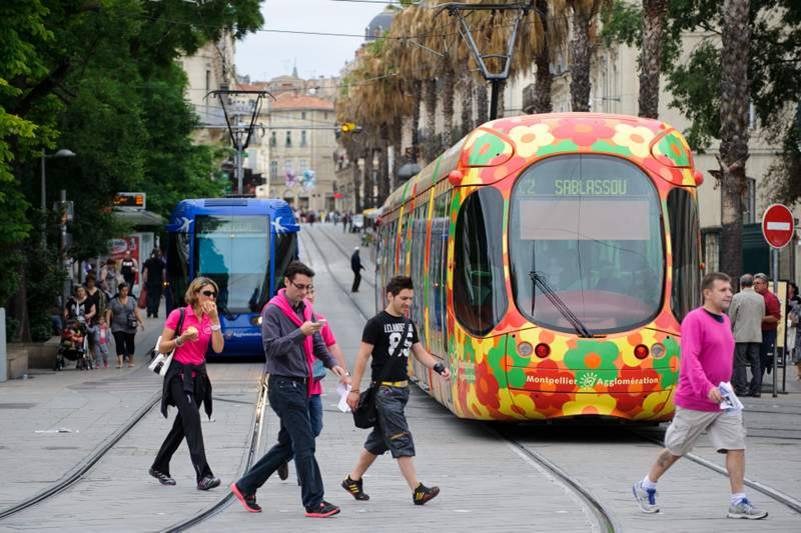 La ville de Montpellier s'inscrit dans une démrche durable, à l'image de son réseau de tramways (c)  Arnaud BOUISSOU MEDDE-METL