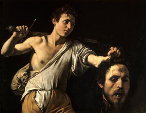 David avec la tête de Goliath. Ca 1606-1607 Caravaggio Kunsthistorische Museum Wien