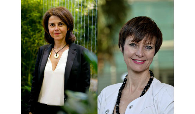 Noémi Petit, Directrice du salon et Catherine Muller, Présidente du salon et de l’Unep paysalia
