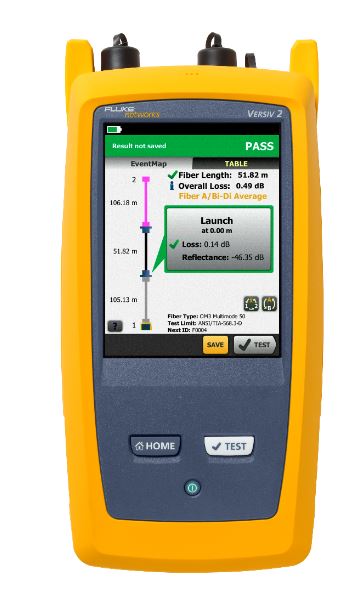 Testeur fibre OptiFiber Pro OTDR. © Fluke Networks