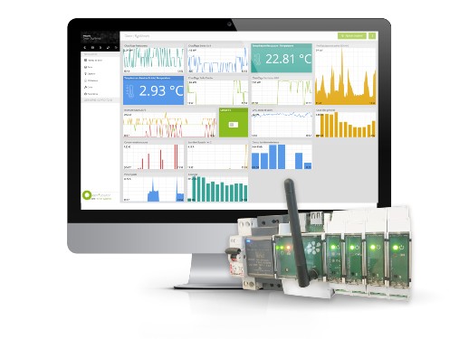 Management énergétique d'un bâtiment à l'aide des doées des capteurs envoyées dans la Green Box de Green Systèmes. © Green Systèmes