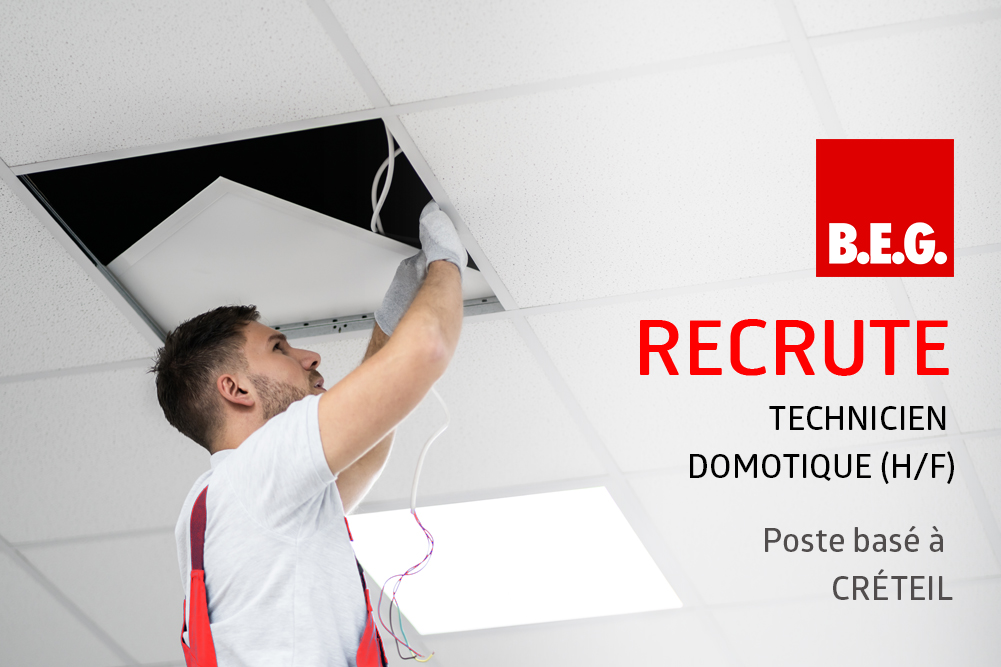 B.E.G. France recrute un Technicien électrotechnique H/F (Domotique)