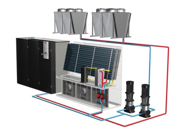 Solution Fanwall Schneider Electric – jusqu’à 500 kW de capacité frigorifique pour une optimisation de l’espace IT. © Schneider Electric