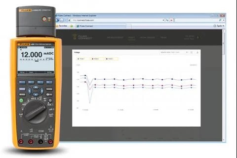 Appareil de mesure enregistreur Fluke.<br>©Fluke