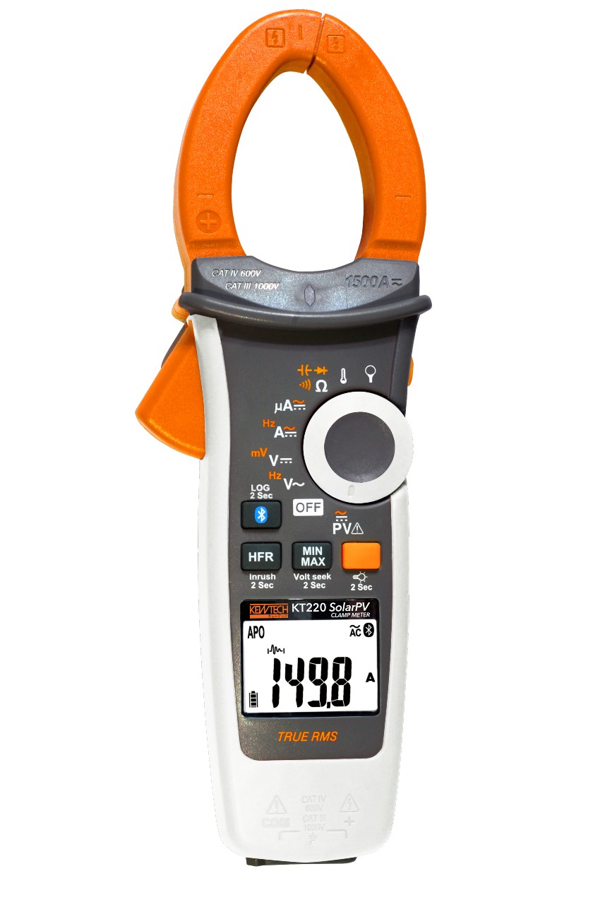 Pince ampèremétrique de mesure KT220<br>(Kewtek) avec coexion Bluetooth.