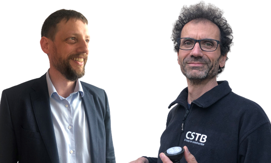 Photo de François Darsy, Syndicat de l'éclairage, et Christophe Martinsons, du CSTB. Interview croisée sur l'éclairagisme