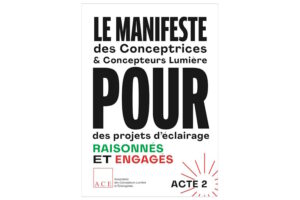 Affiche du manifeste de l'ACE pour des projets d'éclairage raisonnés et engagés