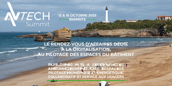 J3e partenaire d'AVTECHSummit, 15 & 16 Octobre à Biarritz  : Le RENDEZ-VOUS d’affaires dédié à la digitalisation et au pilotage des espaces des bâtiments